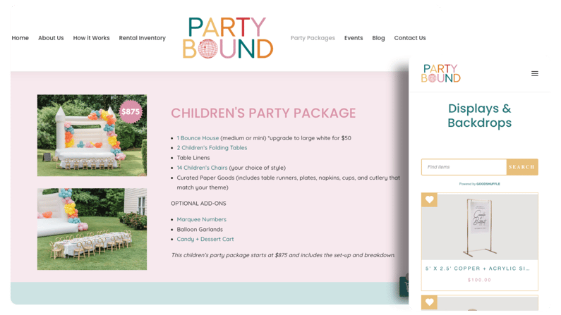 Best Event Rental Websites_Party Bound