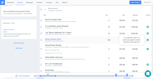 Screenshot of Goodshuffle Pro inventory management system.