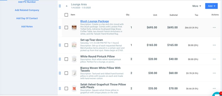 Goodshuffle Pro inventory bundling for a vintage rental company