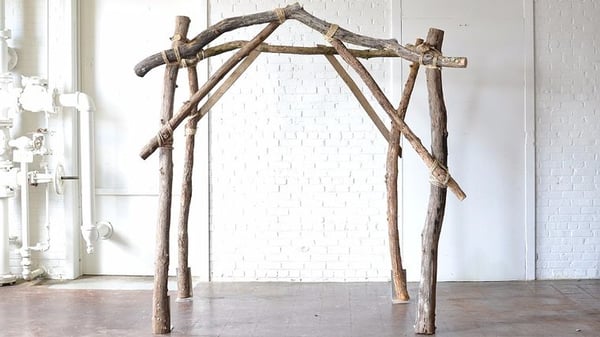Rustic Arbor. Outdoorsy Wedding. Ceremony.