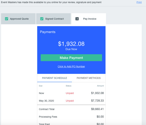 Goodshuffle Pro invoice.