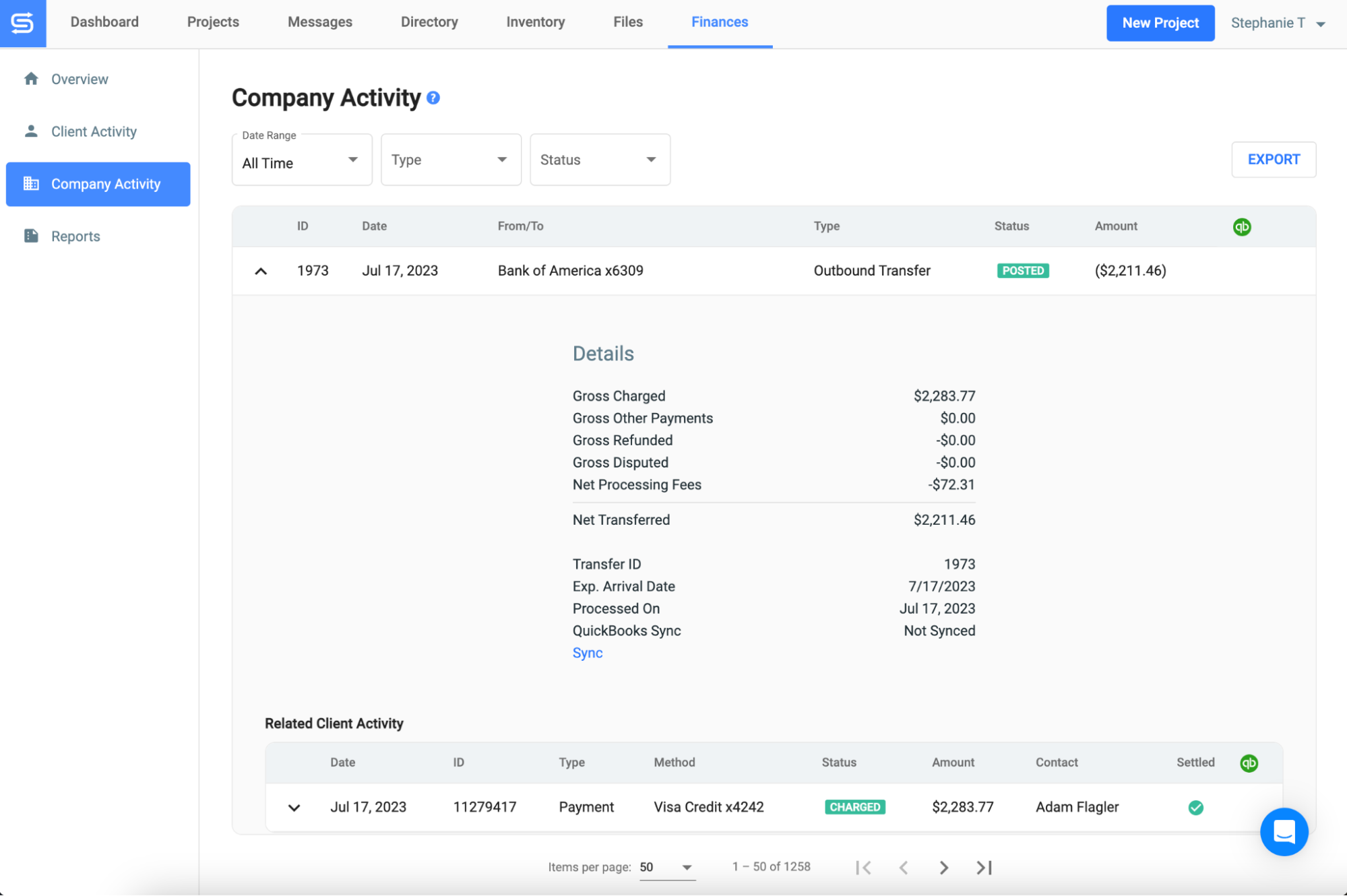 company activity
